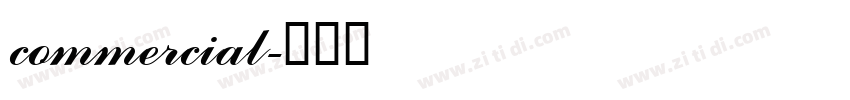 commercial字体转换