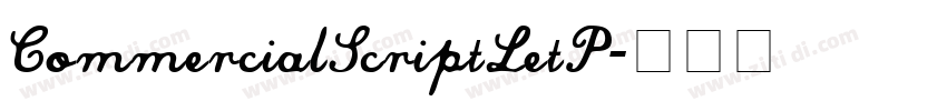 CommercialScriptLetP字体转换
