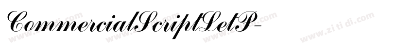 CommercialScriptLetP字体转换