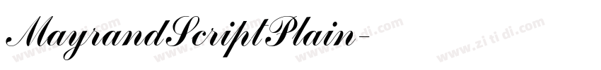 MayrandScriptPlain字体转换