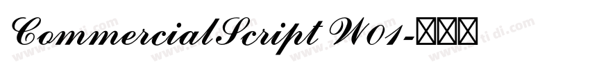CommercialScriptW01字体转换