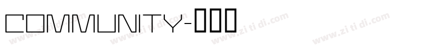 COMMUNITY字体转换