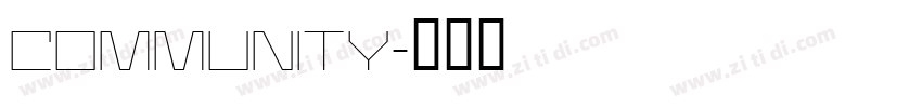 COMMUNITY字体转换