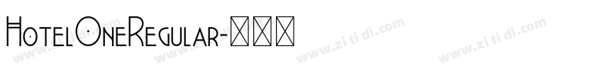 HotelOneRegular字体转换