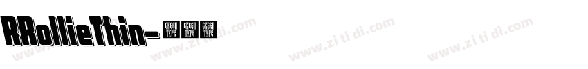 RRollieThin字体转换