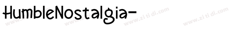 HumbleNostalgia字体转换