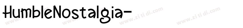 HumbleNostalgia字体转换