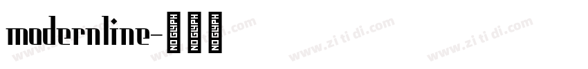 modernline字体转换