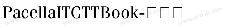 PacellaITCTTBook字体转换