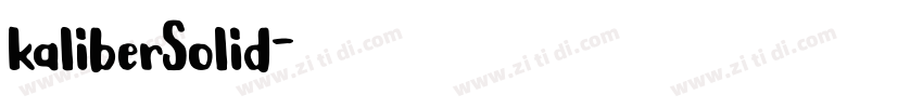 kaliberSolid字体转换