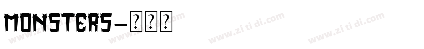 monsters字体转换