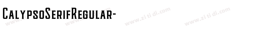 CalypsoSerifRegular字体转换