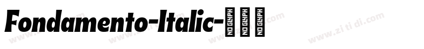 Fondamento-Italic字体转换