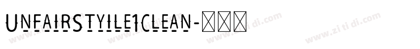 UnfairStyile1Clean字体转换