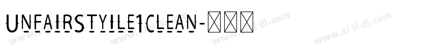 UnfairStyile1Clean字体转换