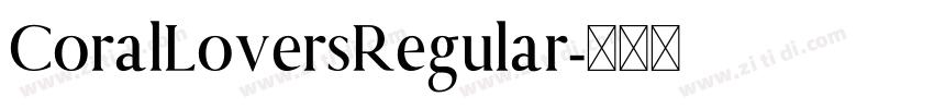 CoralLoversRegular字体转换