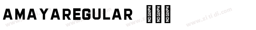 AmayaRegular字体转换