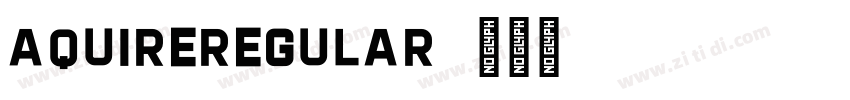 AquireRegular字体转换