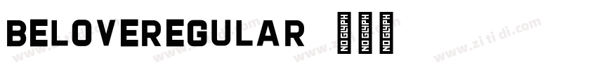 BeloveRegular字体转换
