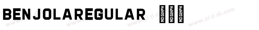BenjolaRegular字体转换