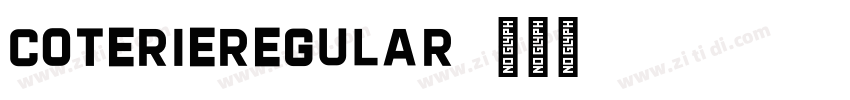 CoterieRegular字体转换