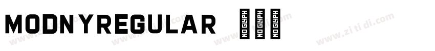ModnyRegular字体转换