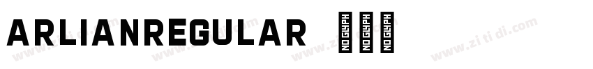ArlianRegular字体转换
