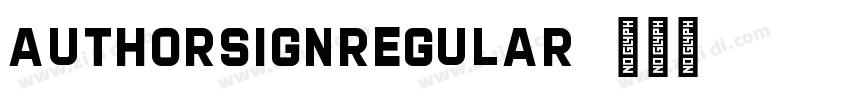 AuthorsignRegular字体转换