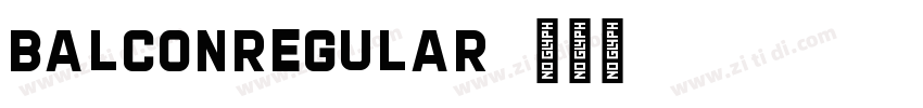 BalconRegular字体转换