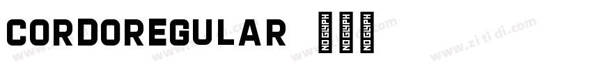 CordoRegular字体转换