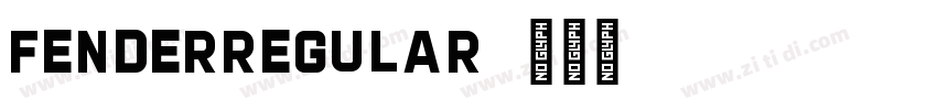 FenderRegular字体转换
