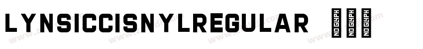 LynsicCisnylRegular字体转换