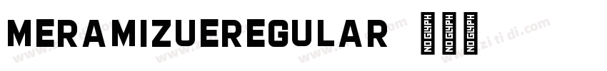 MeramizueRegular字体转换