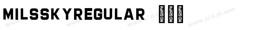 MilsskyRegular字体转换