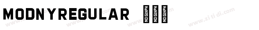 ModnyRegular字体转换