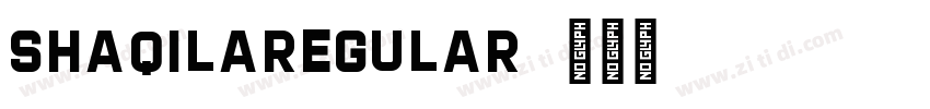 ShaqilaRegular字体转换