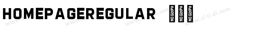 homepageRegular字体转换