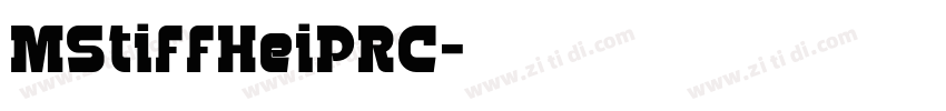 MStiffHeiPRC字体转换
