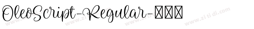 OleoScript-Regular字体转换