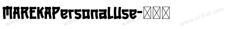 MAREKAPersonalUse字体转换