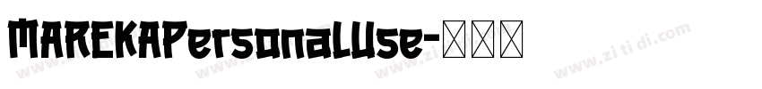 MAREKAPersonalUse字体转换