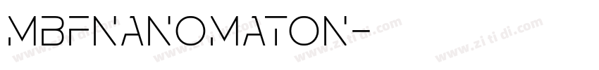 MBFNanomaton字体转换
