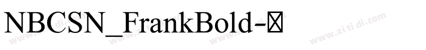 NBCSN_FrankBold字体转换