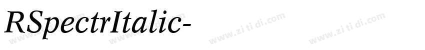 RSpectrItalic字体转换