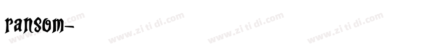 ransom字体转换