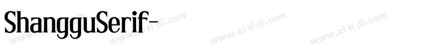 ShangguSerif字体转换