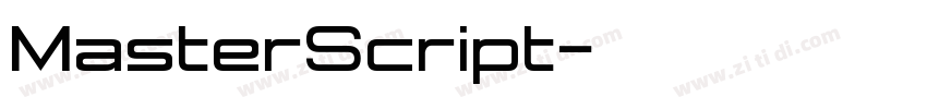 MasterScript字体转换