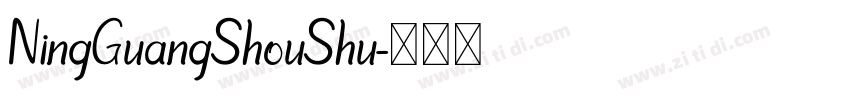 NingGuangShouShu字体转换