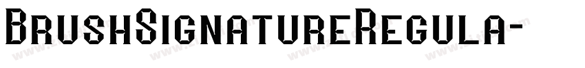 BrushSignatureRegula字体转换