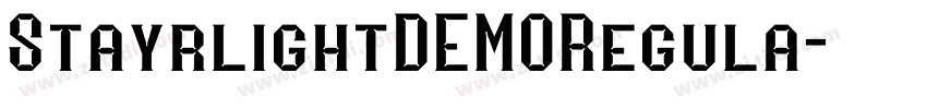 StayrlightDEMORegula字体转换